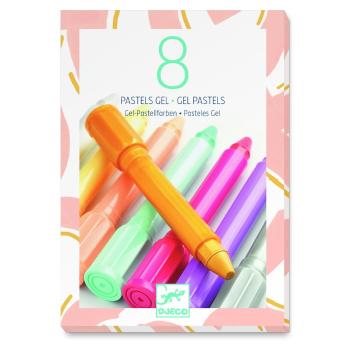 Set 8 creioane cu gel Djeco Soft