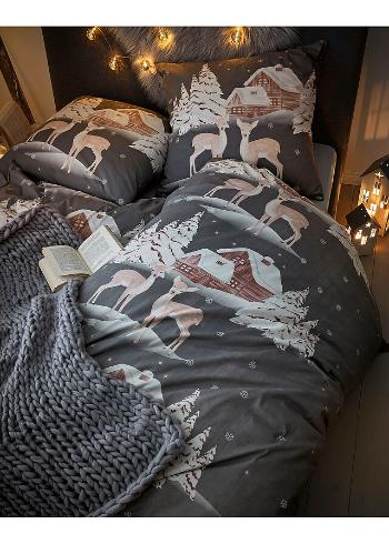 Lenjerie pat cu design de iarnă