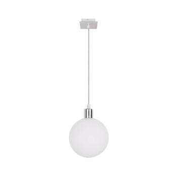 Lustră argintie cu abajur din sticlă ø 15 cm Oden – Candellux Lighting