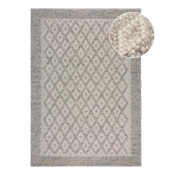 Covor gri țesut manual din amestesc de lână 120x170 cm Minerals Diamond – Flair Rugs