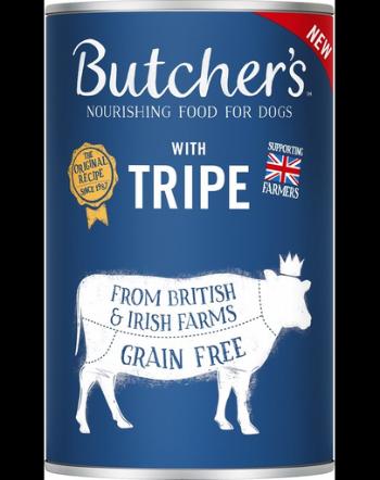 BUTCHER'S Original Tripe Mix hrana pentru caini, cu rumen, pate 3x1200g