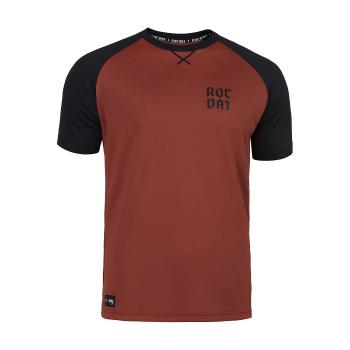 
                 ROCDAY Tricou de ciclism cu mânecă scurtă - PARK - negru/roșu  
            