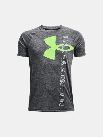 Under Armour UA Tech Split Logo Hybrid SS Tricou pentru copii Negru