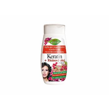 Bione Cosmetics Balsam regenerant nutritiv pentru păr deteriorat Ulei de keratina + Ricin 260 ml