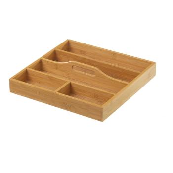 Organizator din bambus pentru tacâmuri Casa Selección,  31 x 31 cm