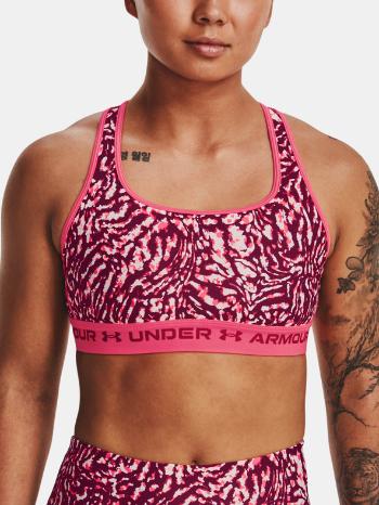 Under Armour UA Crossback Mid Print Sport Sutien Roz