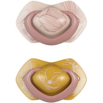 Canpol babies Light Touch Gold suzetă 0-6m Pink 2 buc