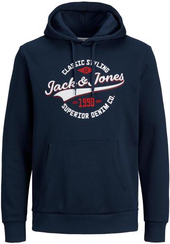 Jack&Jones PLUS Hanorac pentru bărbați JJELOGO Regular Fit 12194728 Navy Blazer 6XL