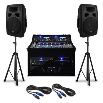 Electronic-Star DJ PA Set de boxe "Urban Trip-Hop Beats" pentru 250 de persoane 1000W USB