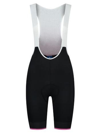 Ciclism feminin pantaloni scurti Rogelli SELECT II cu gel căptușeală și bretele, negru-reflectorizant roz ROG351548