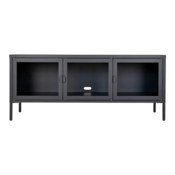 Comodă TV neagră din metal 130x55 cm Brisbane – House Nordic