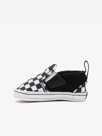 Vans Infant Checkerboard Hook And Loop Crib Slip On pentru copii Negru