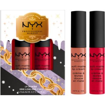 NYX Professional Makeup Limited Edition Xmass 2022 Mrs Claus Oh Deer Soft Matte Lip Cream Set set îngrijire buze culoare 1 2x8 ml