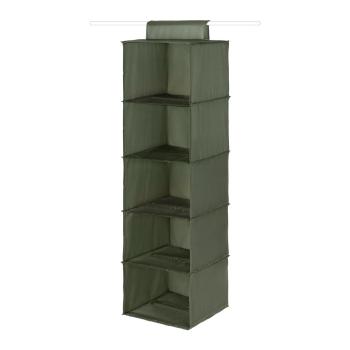 Organizator pentru dulap cu 5 compartimente Compactor Basic, verde închis