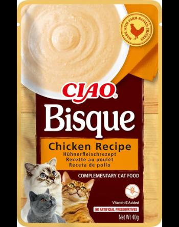 INABA CIAO Bisque Supa crema de pui pentru pisici 40g