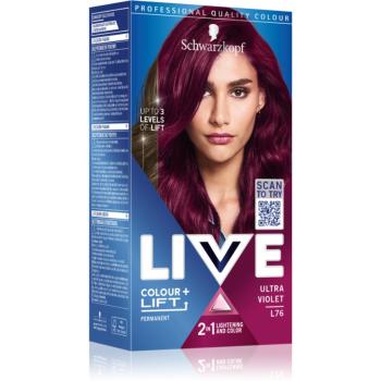 Schwarzkopf LIVE Colour + Lift Culoare permanenta pentru par culoare L76 Ultra Violet 1 buc