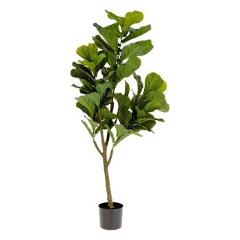 Ficus artificial în ghiveci de ciment Kave Home, înălțime 150 cm