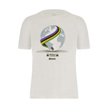 Santini WORLD UCI OFFICIAL tricou - white