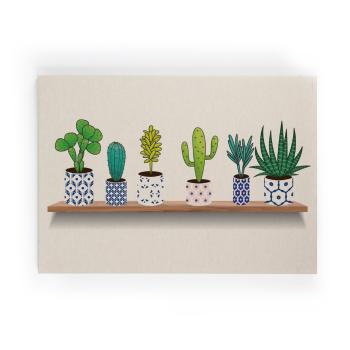 Tablou pe pânză Really Nice Things Lino Cactus Shelve, 50 x 70 cm