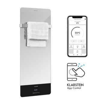 Klarstein Hot Spot Crystal Reflect Smart, încălzitor cu infraroșu, 850 W, aplicație, temporizator, oglindă