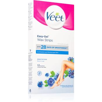 Veet Professional Sensitive Skin benzi depilatoare cu ceara rece pentru piele sensibila 12 buc