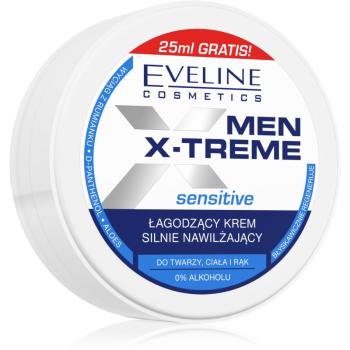 Eveline Cosmetics Men X-Treme Sensitive crema calmanta si hidratanta pentru fata, maini si corp 100 ml