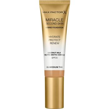 Max Factor Miracle Second Skin fond de ten crema hidratant SPF 20 culoare 08 Medium Tan 30 ml