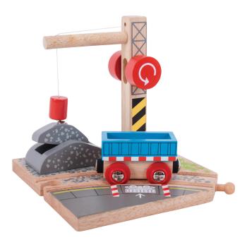 Bigjigs Rail Macara cu pietriș