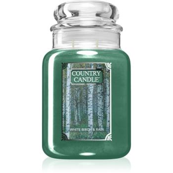 Country Candle White Birch & Rain lumânare parfumată 737 g