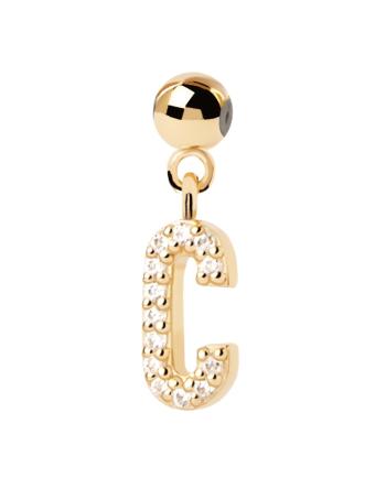 PDPAOLA Pandantiv placat cu aur ”C” Charms CH01-052-U