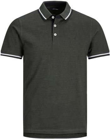 Jack&Jones PLUS Pentru bărbați cămașă polo Slim Fit JJEPAULOS 12143859 Pădure de noapte 5XL