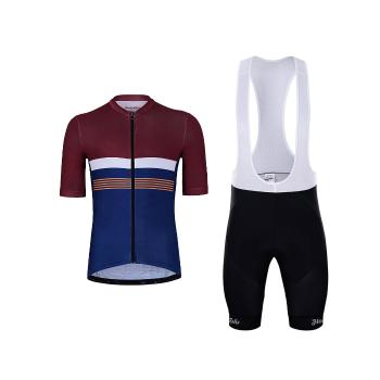 
                 HOLOKOLO Tricoul și pantaloni scurți de ciclism - SPORTY - albastru/negru/bordo 
            