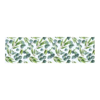 Napron din bumbac pentru masă Butter Kings Floating Eucalyptus, 40 x 140 cm, verde