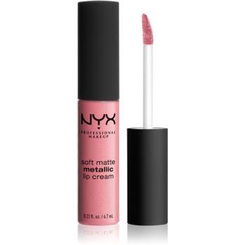 NYX Professional Makeup Soft Matte Metallic Lip Cream ruj de buze lichid cu finisaj metalic mat culoare 10 Milan 6.7 ml
