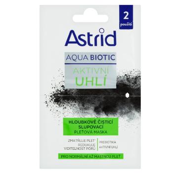 Astrid Mască de față - curățare profundă cu carbon activat pentru piele normală până la grasă Aqua Biotic 2 x 8 ml