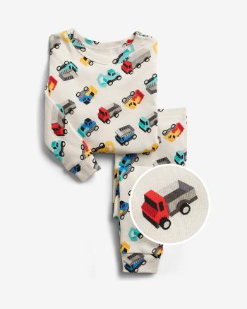 GAP Organic Truck Graphic Pijama pentru copii Alb