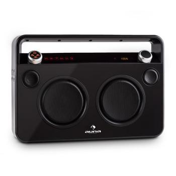 Auna Bebop Ghettoblaster, negru, bluetooth USB AUX MIC