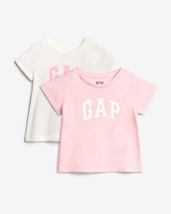 GAP Tricou pentru copii, 2 bucăți Roz Alb