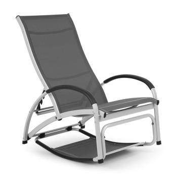 Blumfeldt Beverly Wood, leagăn de soare, scaun balansoar, aluminiu, gri