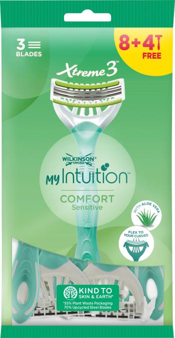 Wilkinson Sword Aparat de ras de unică folosință pentru femei My Intuition Comfort Sensitive 8 + 4 buc