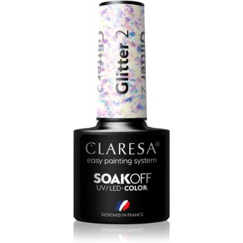 Claresa SoakOff UV/LED Color Glitter lac de unghii sub forma de gel culoare 2 5 g