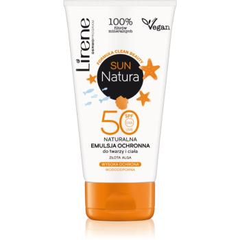 Lirene Sun Natura emulsie hidratanta si protectoare pentru fata si corp SPF 50 120 ml