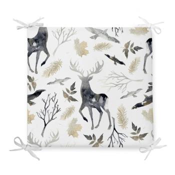 Pernă de scaun din amestec de bumbac cu model de Crăciun Minimalist Cushion Covers Dark Forest, 42 x 42 cm