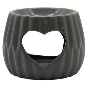 Aroma-lampă Home Elements Heart, gri, diam. 8,5 cm