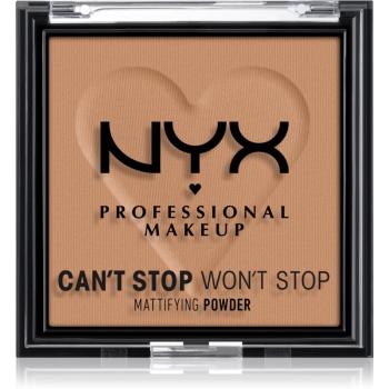 NYX Professional Makeup Can't Stop Won't Stop Mattifying Powder pudra matuire culoare 07 Caramel 6 g
