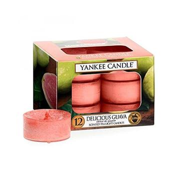 Yankee Candle Lumânări aromatice de ceai Delicious Guava 12 x 9,8 g