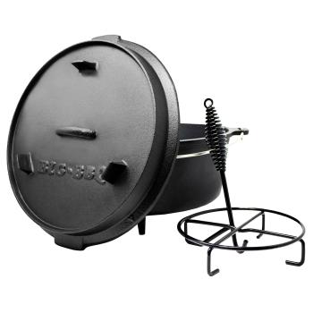 Klarstein Guernsey, oală premium din fontă,  12,0 oală barbecue, fontă, dimensiune XL / 12 qt / 13,6 l