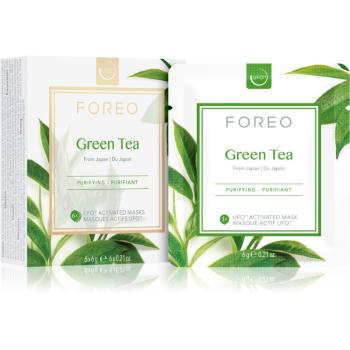 FOREO Farm to Face Green Tea Masca pentru fata cu efect catifelant si revigorant 6 x 6 g