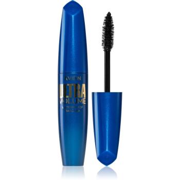 Avon Ultra Volume mascara rezistent la apă pentru curbare și volum culoare Blackest Black 10 ml