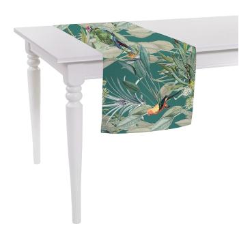 Napron Mike & Co. NEW YORK Jungle Birds, 140 x 40 cm, verde